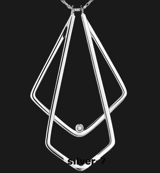 Ring Keeper Necklace - Double Geo Design