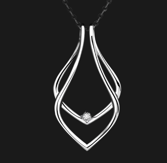 Ring Keeper Necklace- Double Teardrop